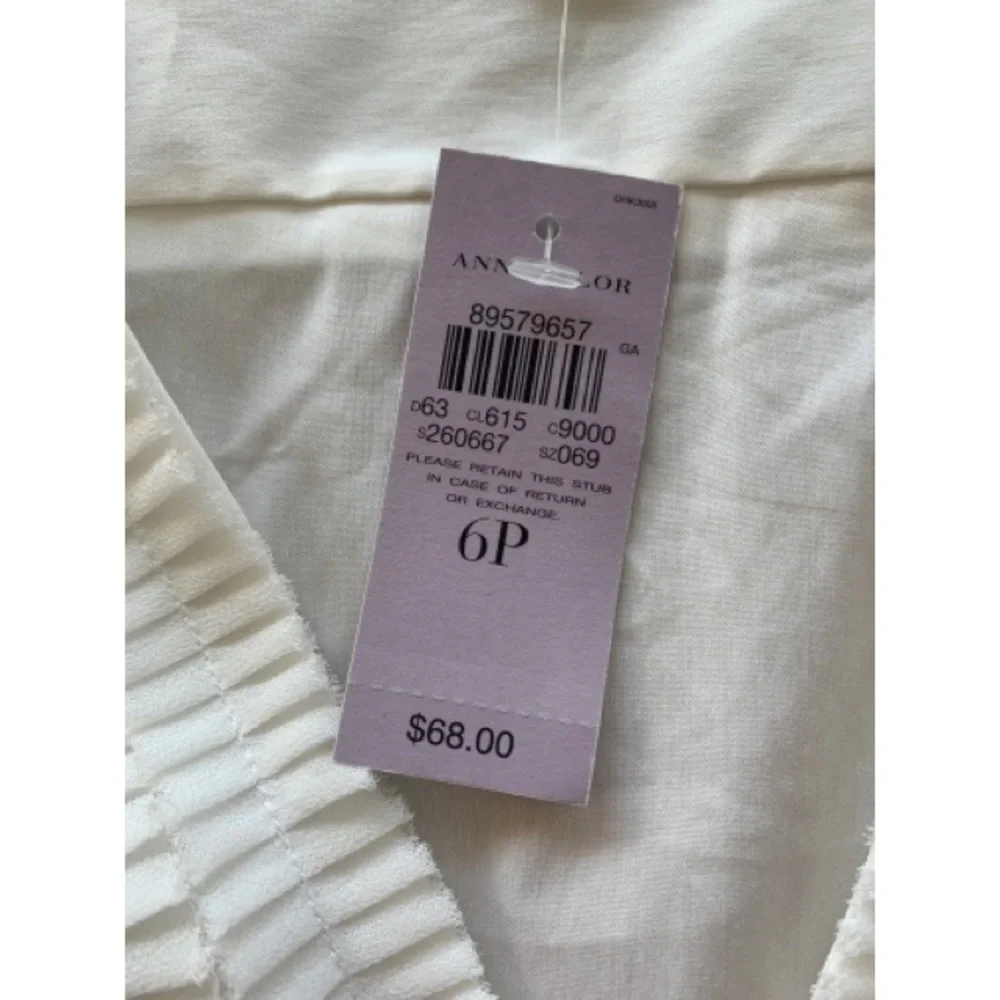 Ann Taylor Sleeveless Pleated Button Down White - Picture 5 of 8